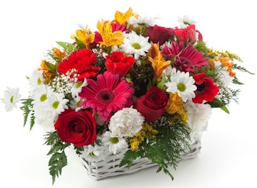 Livraison fleurs Panier coloré | Vente en ligne Fleur et Fleurs