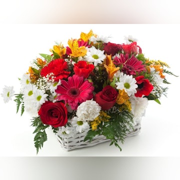 Livraison fleurs Panier coloré | Vente en ligne Fleur et Fleurs