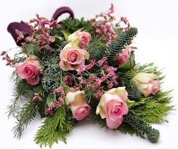 Livraison fleurs Petite gerbe de fleurs rose/vert | Vente en ligne Fleur et  Fleurs