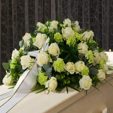 Coussin vert et blanc