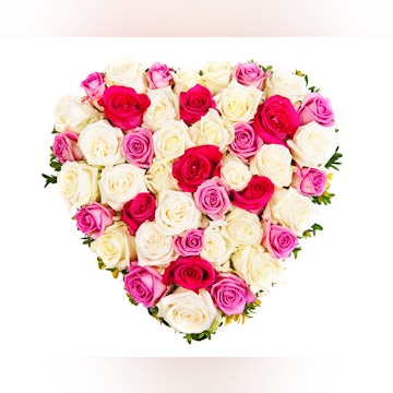 Livraison fleurs Coeur rose/rouge/blanc | Vente en ligne Fleur et Fleurs