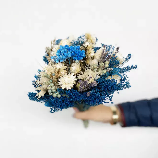 Bouquet sec bleu — photo 2