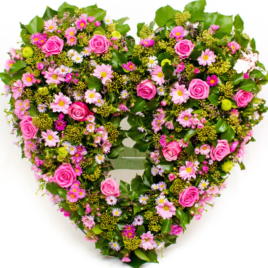 Coeur rose/vert